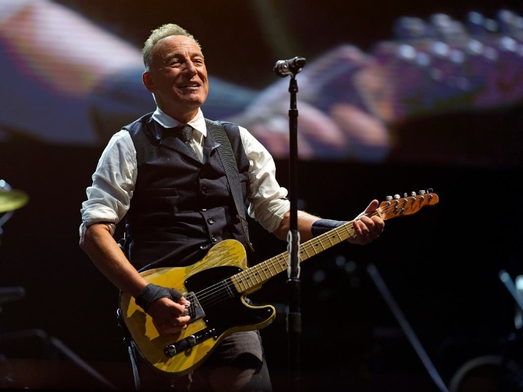 FILE - Bruce Springsteen performs in Asbury Park, N.J., Sept. 15, 2024.
