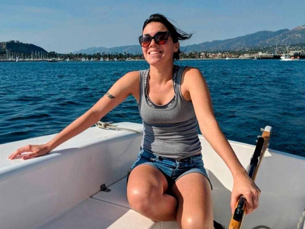 A June 2018 photo shows North Shore native Alexandra "Allie" Kurtz aboard a sailboat. Kurtz, a 26-year-old scuba diving boat crewmember, was among 34 victims of a deadly fire that torched a dive boat off the Southern California coast Sept. 4, 2019.