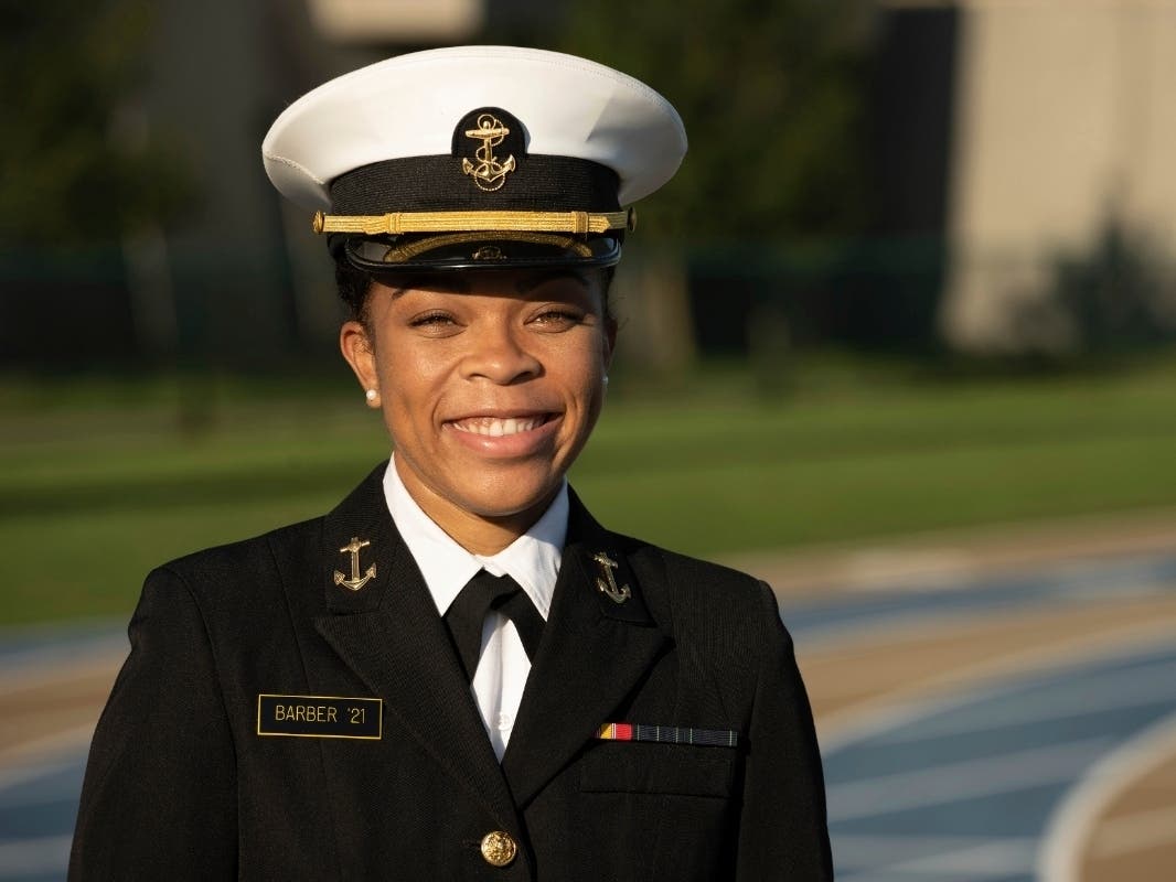 Midshipman 1st Class Sydney Barber will take over as brigade commander, the top student leadership position at the Naval Academy, in the spring, the Navy announced.