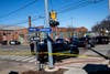 Police respond to Grifols Biomat USA Plasma Center on reports of shots fired in downtown Kalamazoo on March 12.