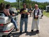 Motorcyclists participate in a "Blessing of the Bikes" ceremony in Columbia, N.H., Sunday, June 23, 2019. 