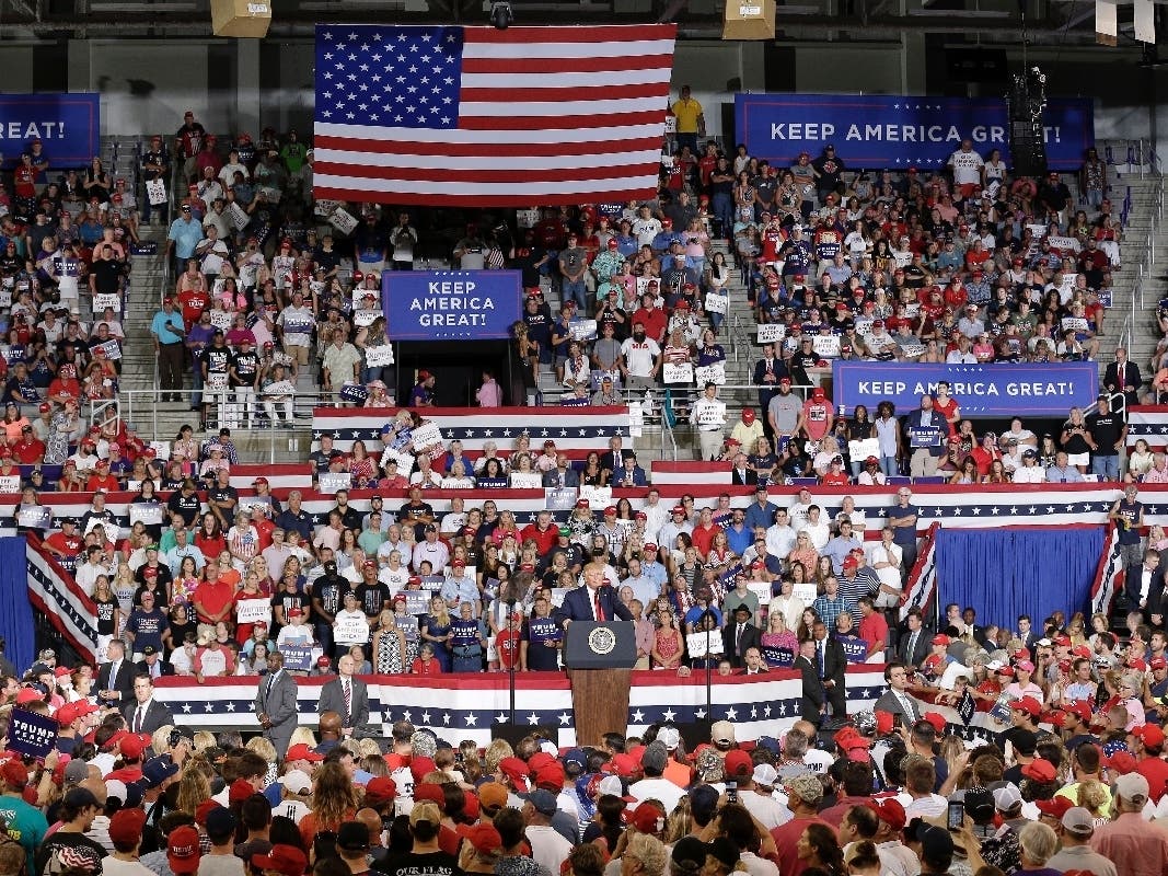President Trump renewed his verbal attacks on "the squad" at a campaign rally in Greenville, North Carolina July 17.