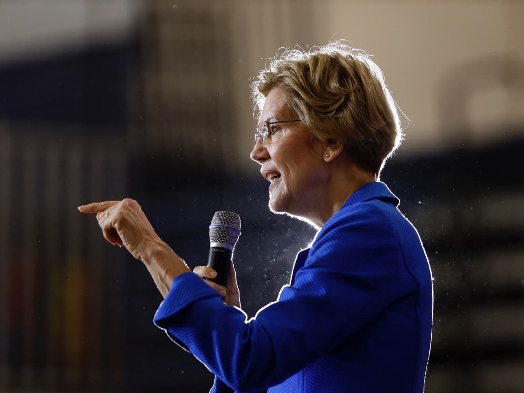Warren is campaigning in New Hampshire and has an afternoon town hall scheduled at Dartmouth in Hanover.