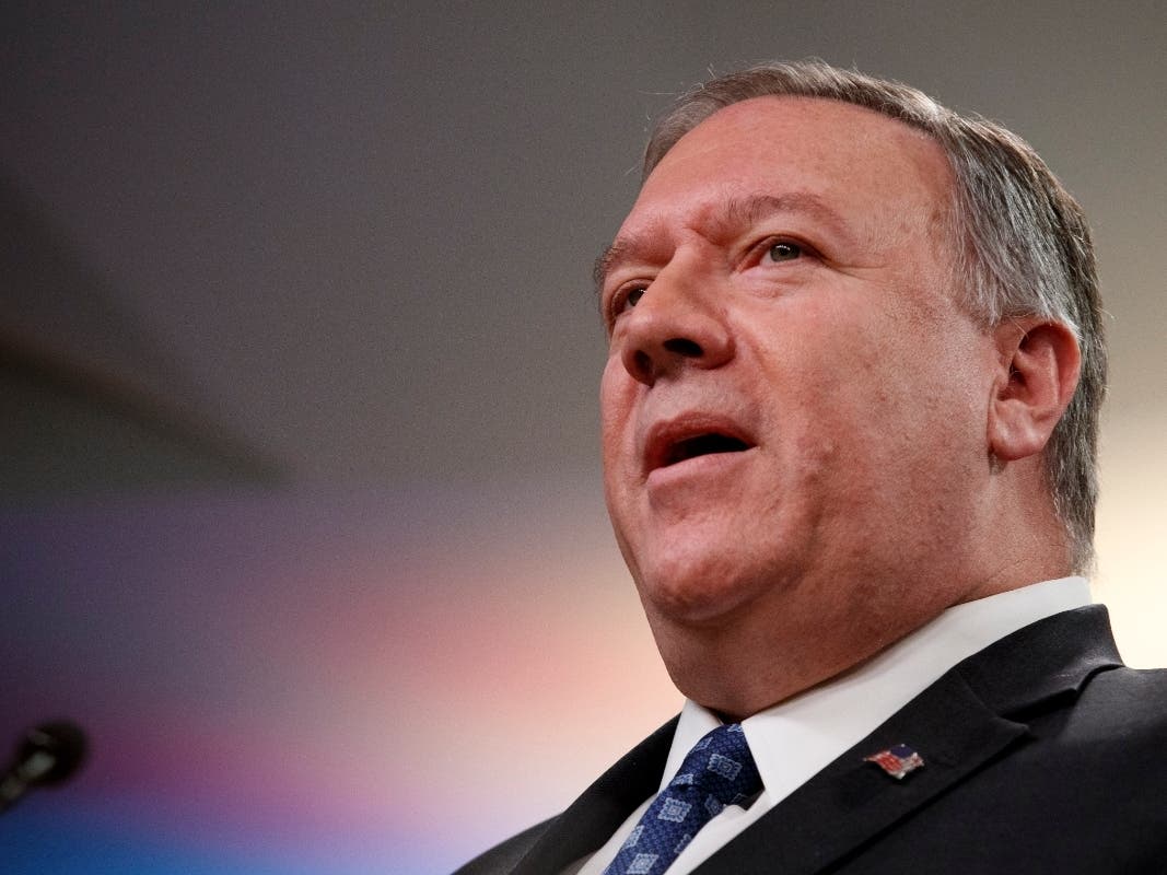 Secretary of State Mike Pompeo spoke about Iran Tuesday at the State Department. Iran said it launched surface-to-surface missiles at Iraq's Ain Assad air base, where U.S. troops are housed, as retaliation over America's killing of a top Iranian general.