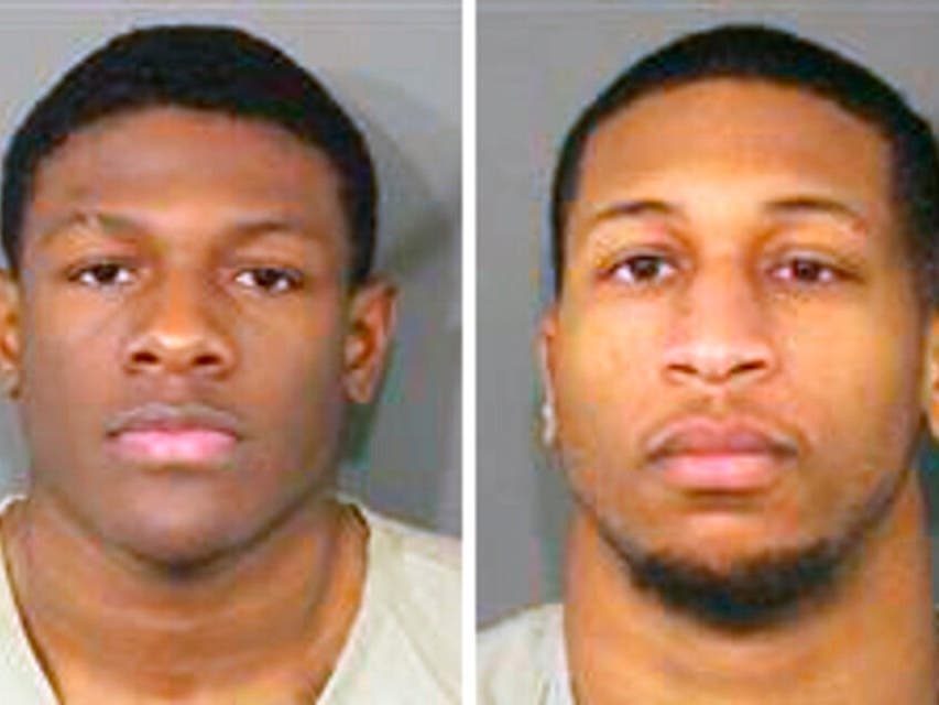 These photos provided by the Franklin County Ohio Sheriff show Jahsen Wint, left, and Amir I. Reip, right. 