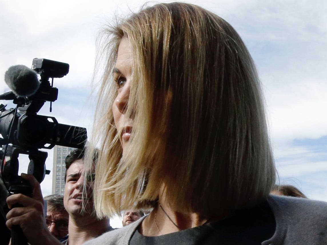 Lori Loughlin departs federal court Aug. 27, in Boston, after a hearing in a nationwide college admissions bribery scandal.