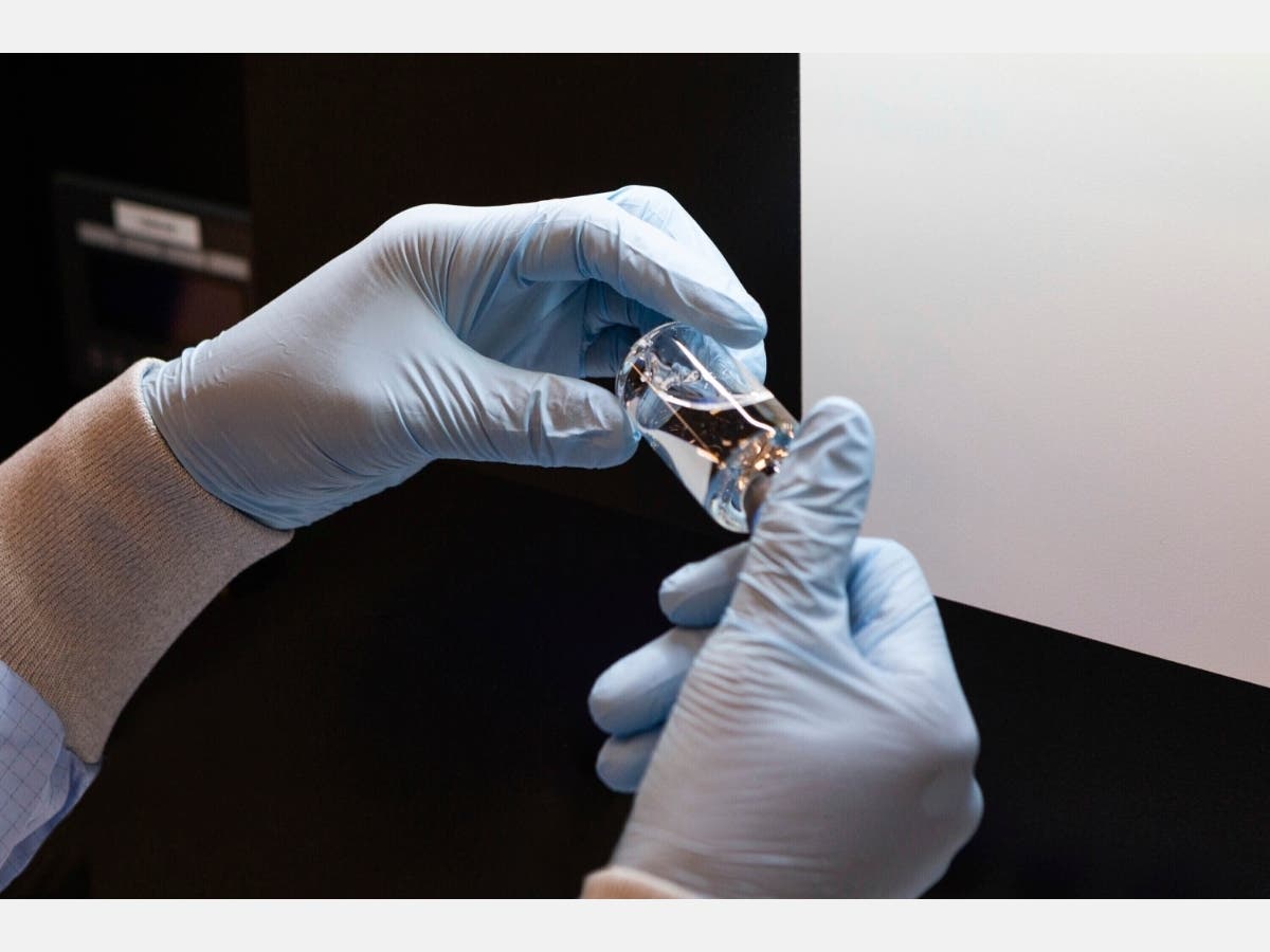 A vial of the investigational drug remdesivir, now undergoing trials for use against the virus that causes COVID-19.