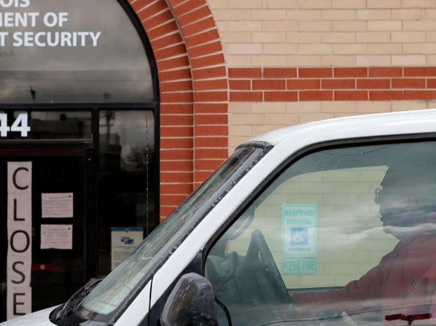 A man driving past the Illinois Department of Employment Security in Chicago found it closed. With half-a-million  people bounced out of their jobs, the unemployment safety net in Illinois and other states has been stretched to the limit.