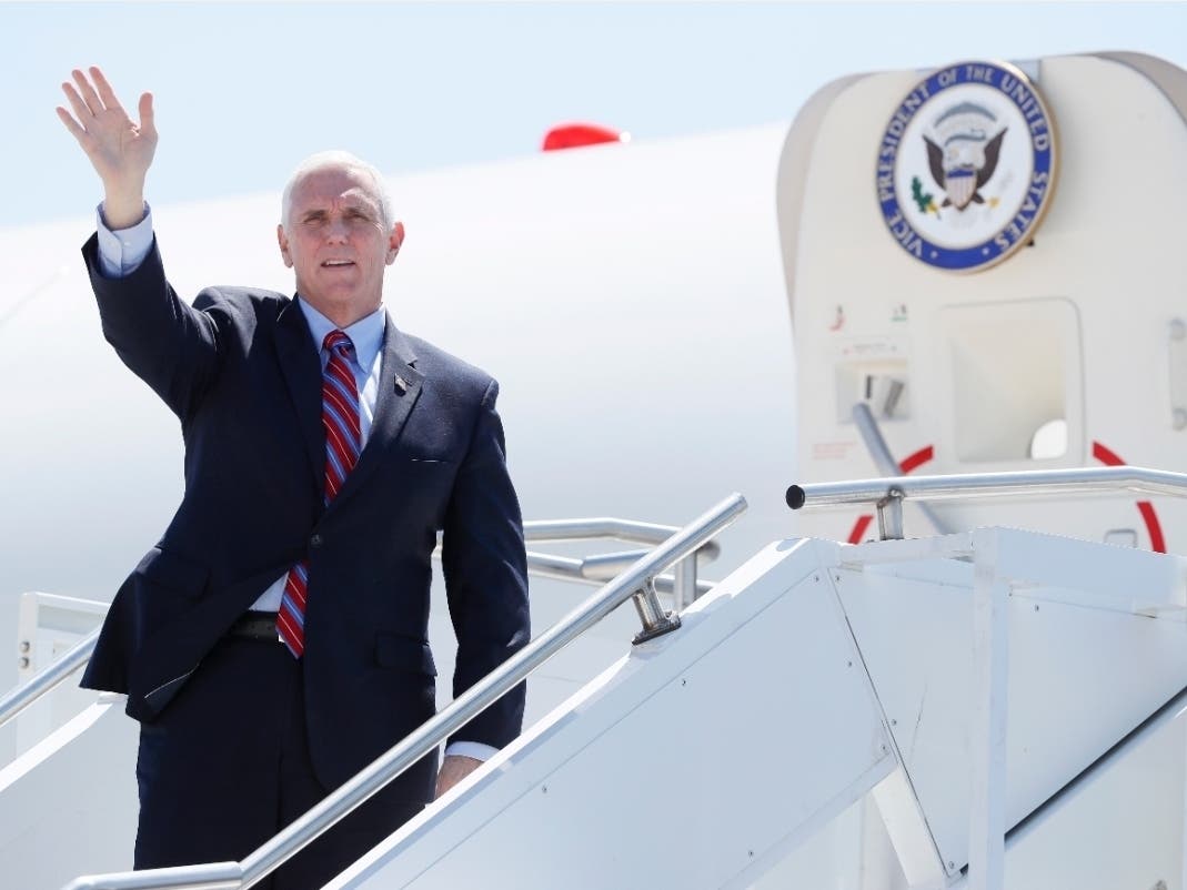 Vice President Mike Pence delayed his trip to Iowa Friday to meet with faith leaders about resuming in-person church services after his press secretary tested positive for the coronavirus, but ultimately made the trip.