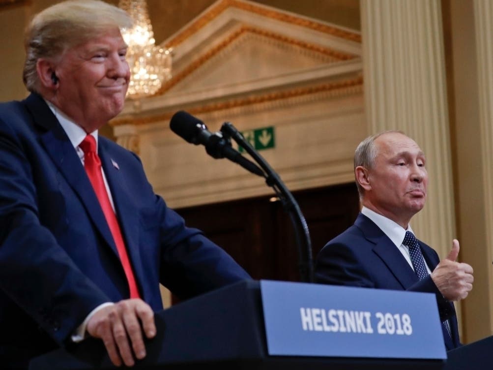For the past three years, the administration has careered between President Donald Trump's attempts to curry favor and friendship with Vladimir Putin, right, and longstanding deep-seated concerns about Putin's intentions.  