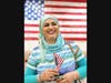 Nada Al Rubaye at her naturalization ceremony in Phoenix. The artist left Baghdad after one of her sons and several other relatives were killed in the widespread violence. Al Rubaye and another son came to Phoenix in 2013.