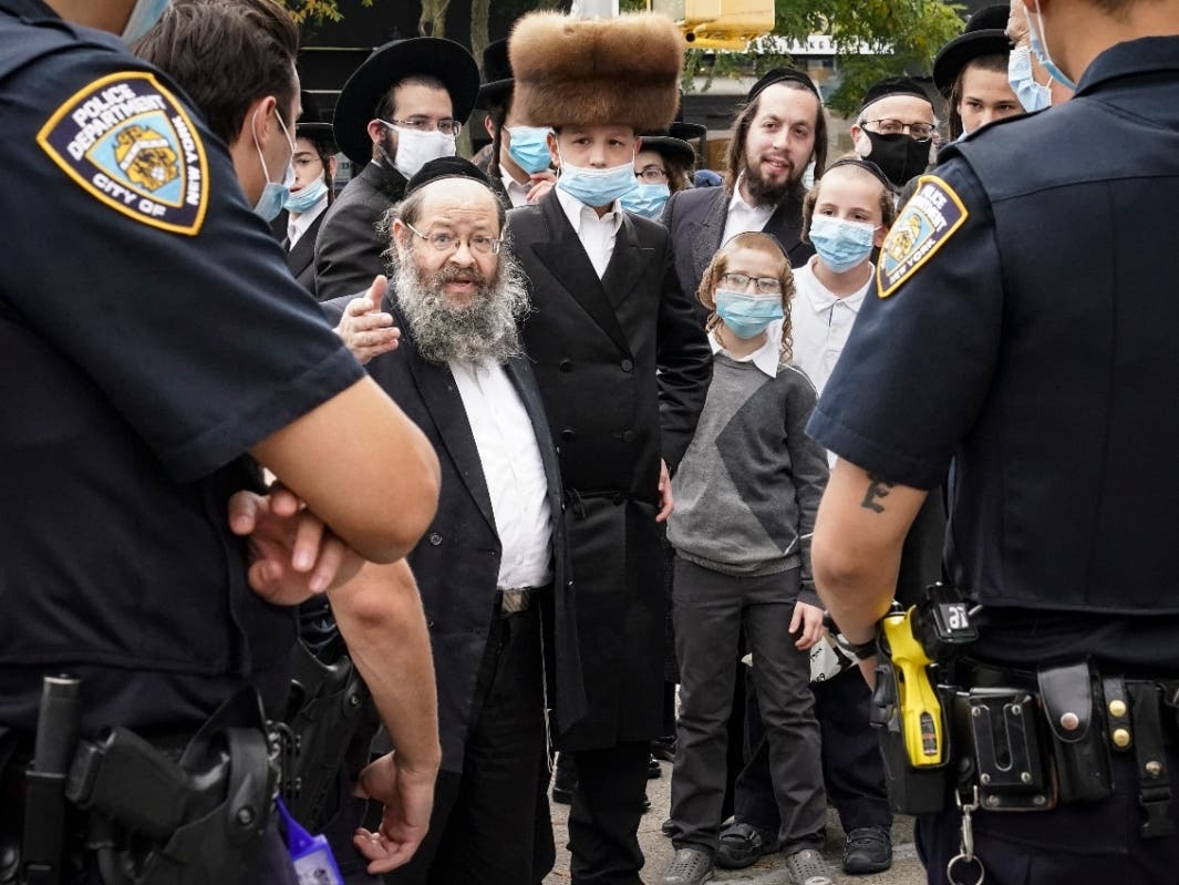 Protests erupted in Borough Park Wednesday night.