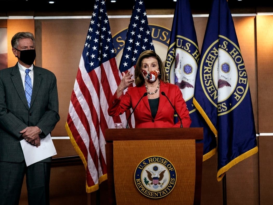Speaker of the House Nancy Pelosi, D-Calif., talks to reporters about the impact of the election on the political landscape in Congress, at the Capitol.