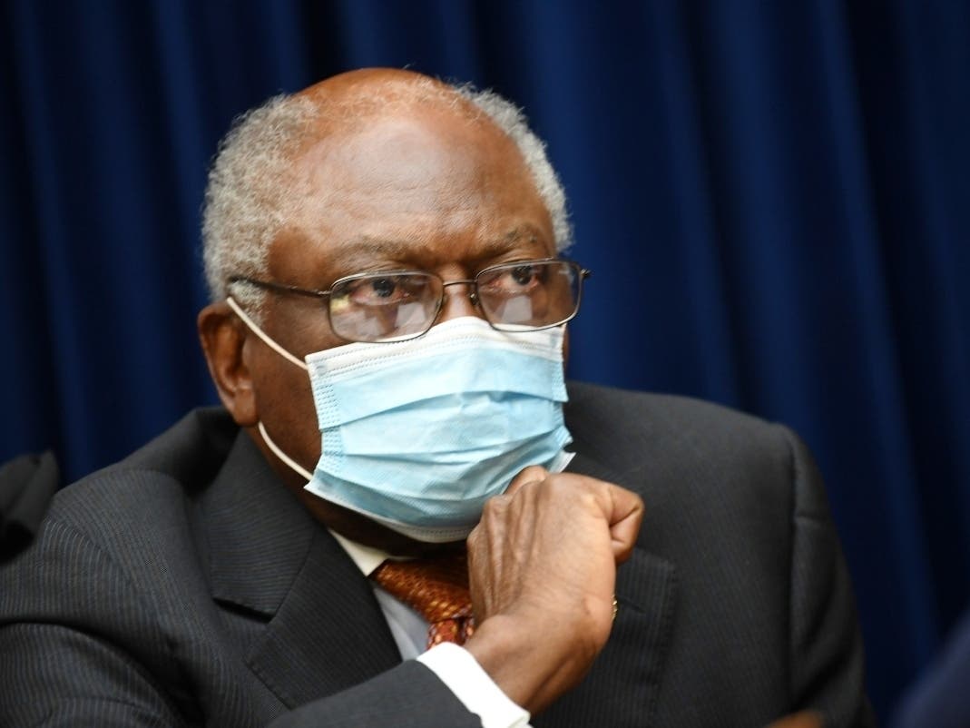 In this Sept. 23 file photo, Committee Chairman Rep. Jim Clyburn (D-S.C.) talks during a House Select Subcommittee on the Coronavirus Crisis hearing on Capitol Hill in Washington.