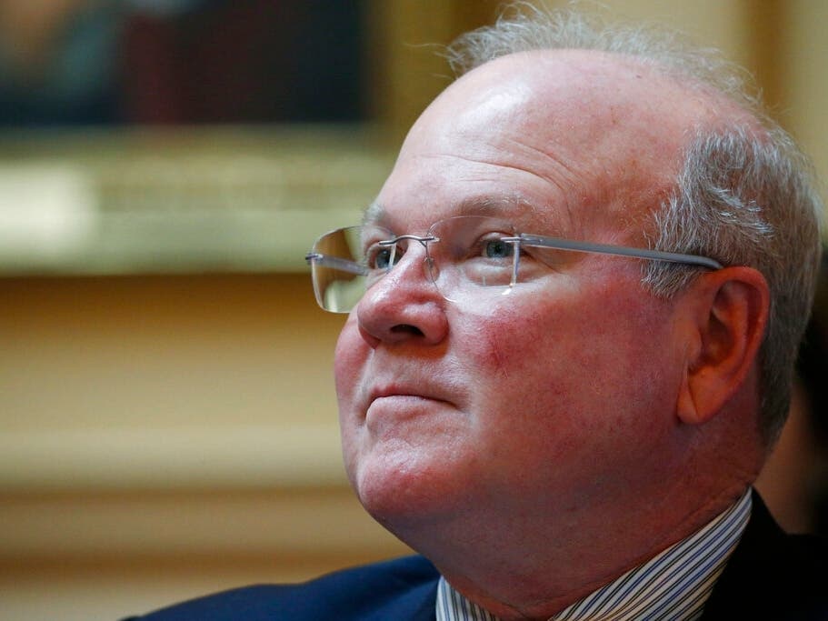 In this February file photo, Virginia State Sen. Ben Chafin, R-Russell, listens to debate on the floor of the Senate during the session at the Capitol in Richmond.