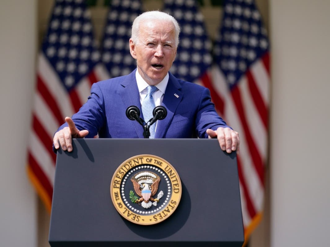 President Joe Biden speaks about gun violence prevention in the Rose Garden at the White House, Thursday, April 8, 2021, in Washington.