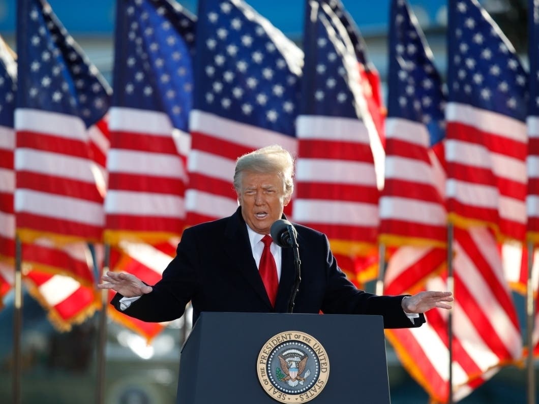 The decision Wednesday by Facebook's oversight board upholding the suspension of the account of former President Donald Trump, shown above on Jan. 20, carries implications for tech companies, world leaders and people across the political spectrum.