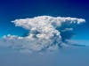 In this photo taken with a drone provided by the Bootleg Fire Incident Command, a pyrocumulus cloud, also known as a fire cloud, is seen over the Bootleg Fire in southern Oregon on Wednesday, July 14, 2021.