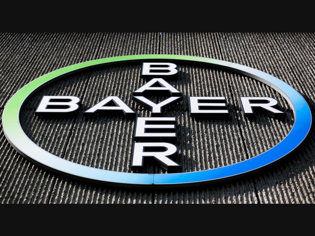 This Monday, May 23, 2016, file photo, shows the Bayer AG corporate logo displayed on a building of the German drug and chemicals company in Berlin.