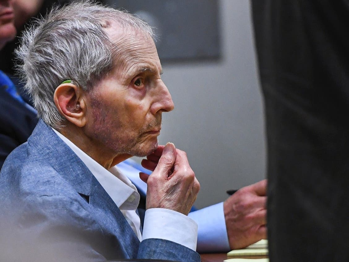  In this Thursday, March 5, 2020, file photo, Real estate heir Robert Durst sits during his murder trial at the Airport Branch Courthouse in Los Angeles. 