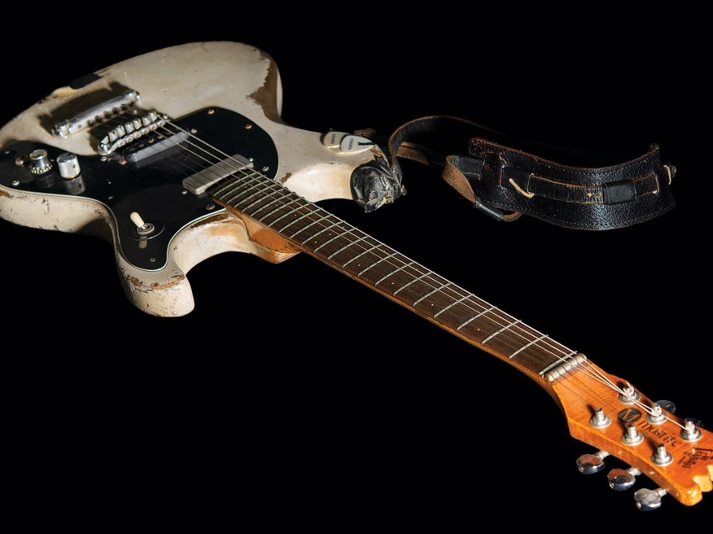 Johnny Ramone, whose real name was John Cummings, bought the guitar to replace his original blue Ventures II, which was stolen.