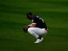 Chicago White Sox left fielder Eloy Jimenez waits during a mound visit against the Chicago White Sox in the eighth inning during Game 4 of the American League Division Series on Tuesday in Chicago.