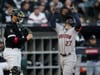 Houston Astros' Jose Altuve (right) celebrates his home run as Chicago White Sox catcher Yasmani Grandal looks on in the ninth inning during Game 4 of the American League Division Series on Tuesday in Chicago.