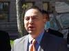 Arizona state Sen. Martin Quezada, D-Glendale, at a news conference at the state Capitol in Phoenix in March 2021. Quezada and other Democrats oppose legislation passed by the state Senate on Tuesday that bans abortion at 15 weeks' gestation.