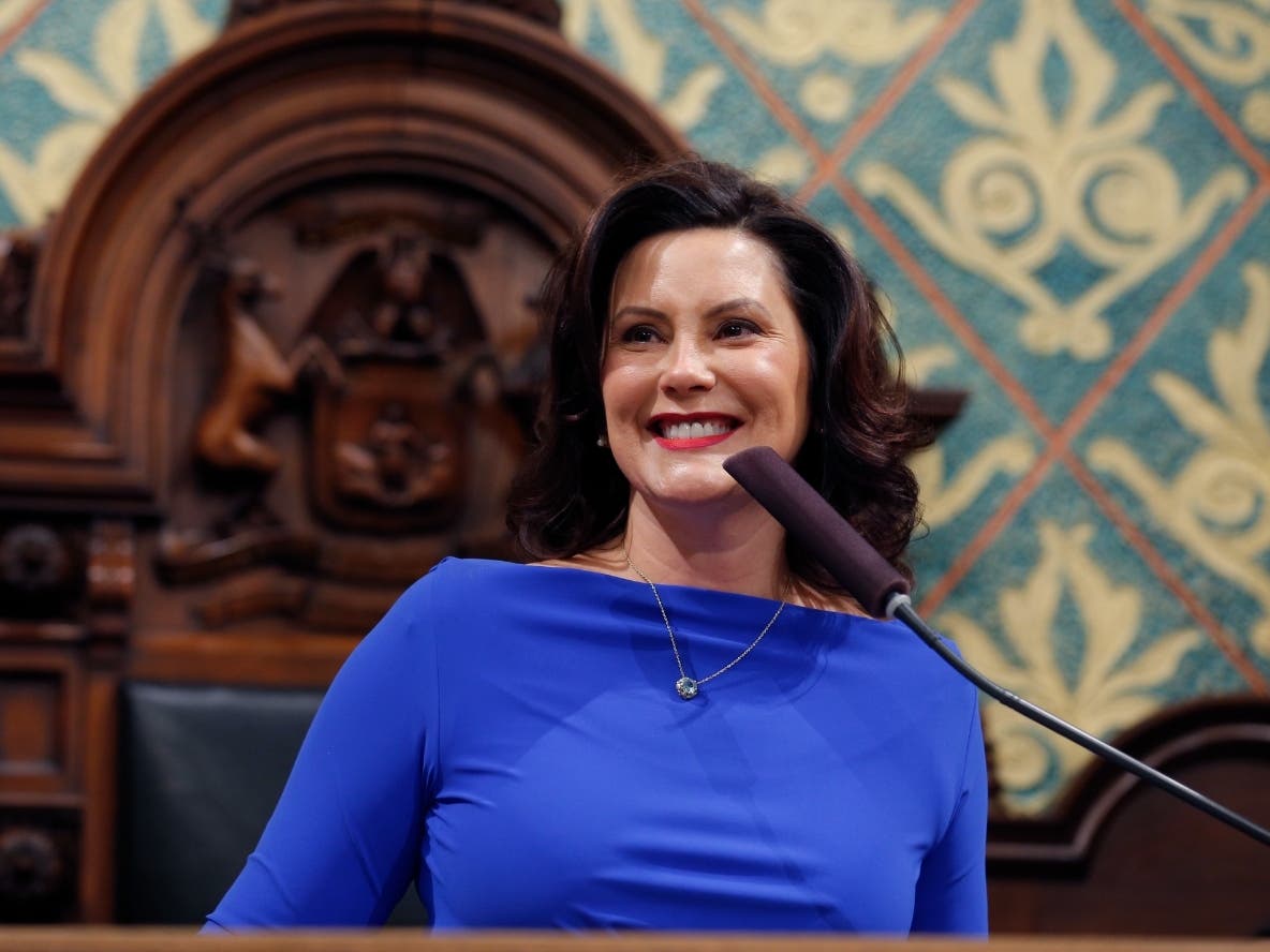 Gov. Gretchen Whitmer has blamed former President Donald Trump for fomenting anger over coronavirus restrictions and refusing to condemn right-wing extremists.