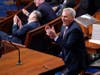 Rep. Kevin McCarthy, R-California, reacts during the 12th round of voting for speaker of the House as U.S. representatives met Friday for the fourth day to elect a speaker and convene the 118th Congress.