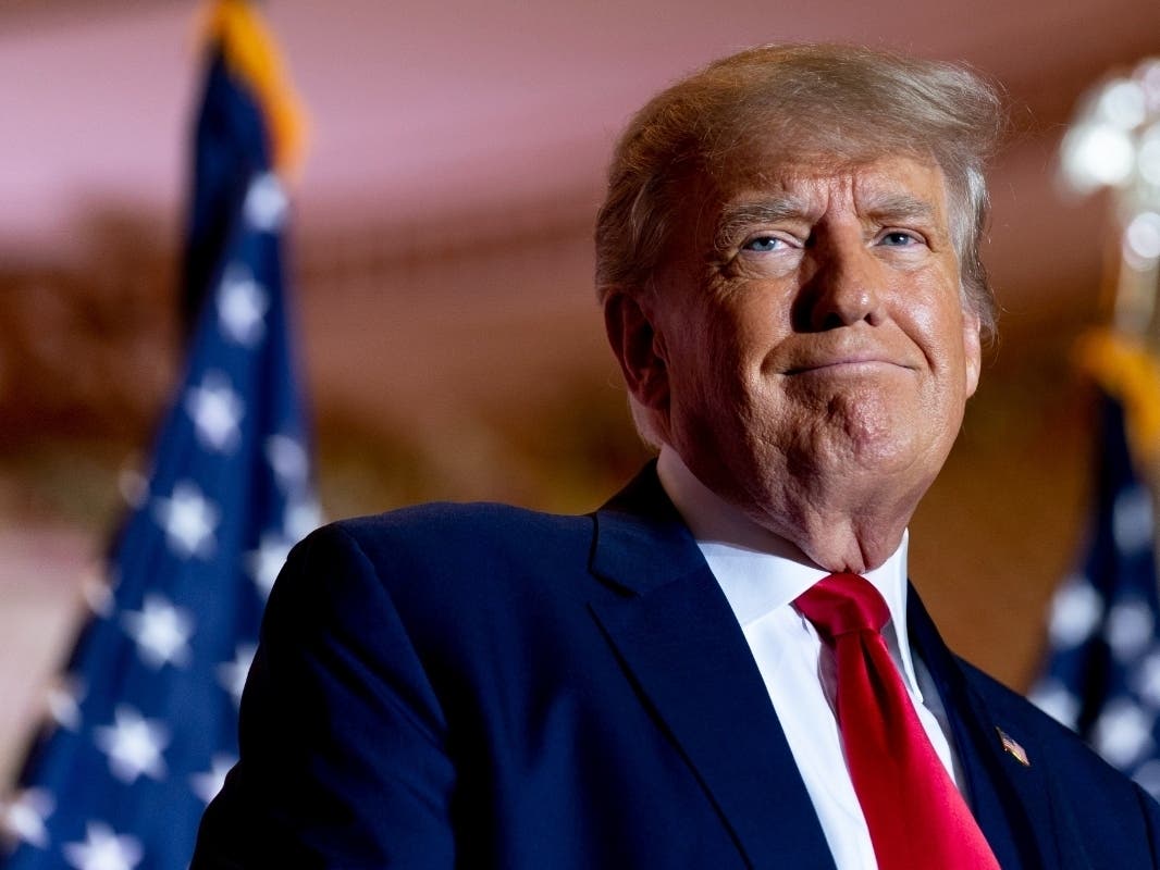  Former President Donald Trump is shown at Mar-a-Lago in Palm Beach on Nov. 15, 2022, as he announced his third run for the White House. Trump has been indicted on federal charges of mishandling classified documents at his Florida estate.