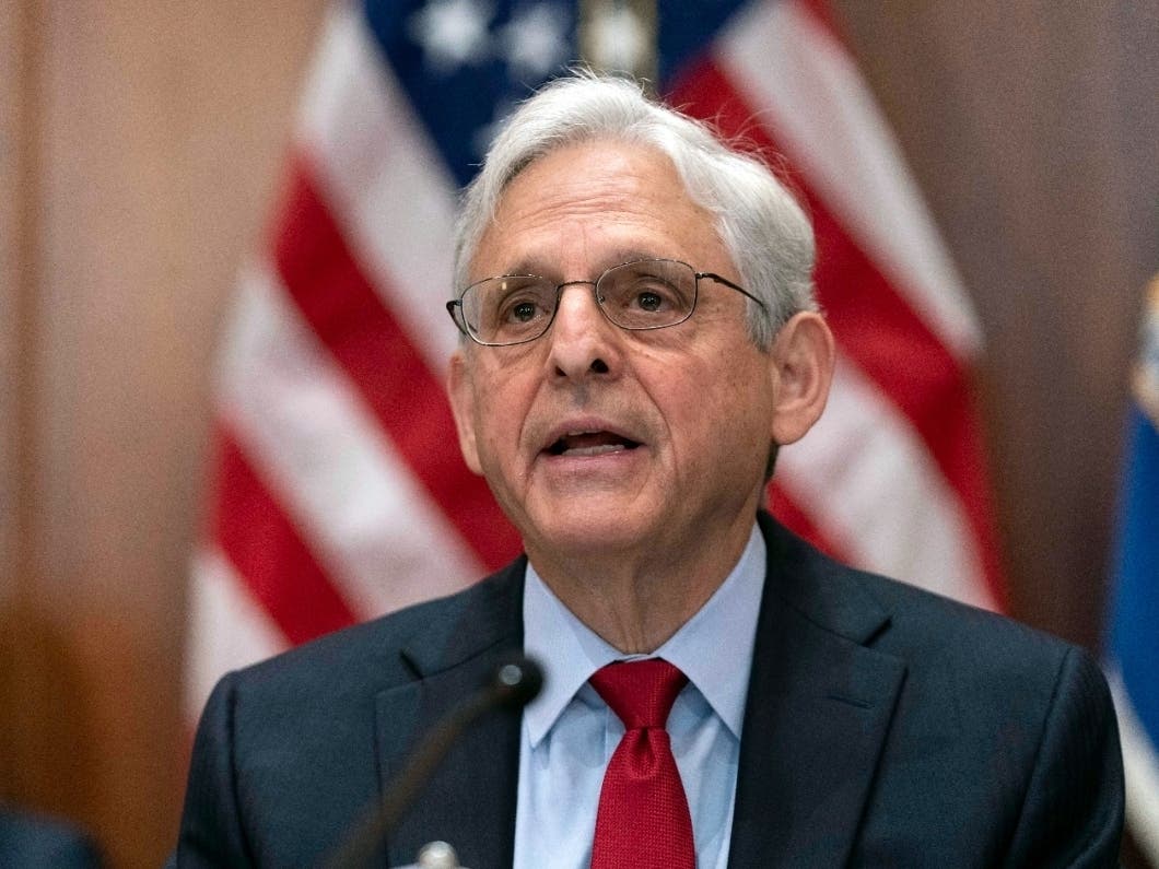 Attorney General Merrick Garland speaks during a meeting with all of the U.S. Attorneys in Washington, Wednesday, June 14, 2023. 