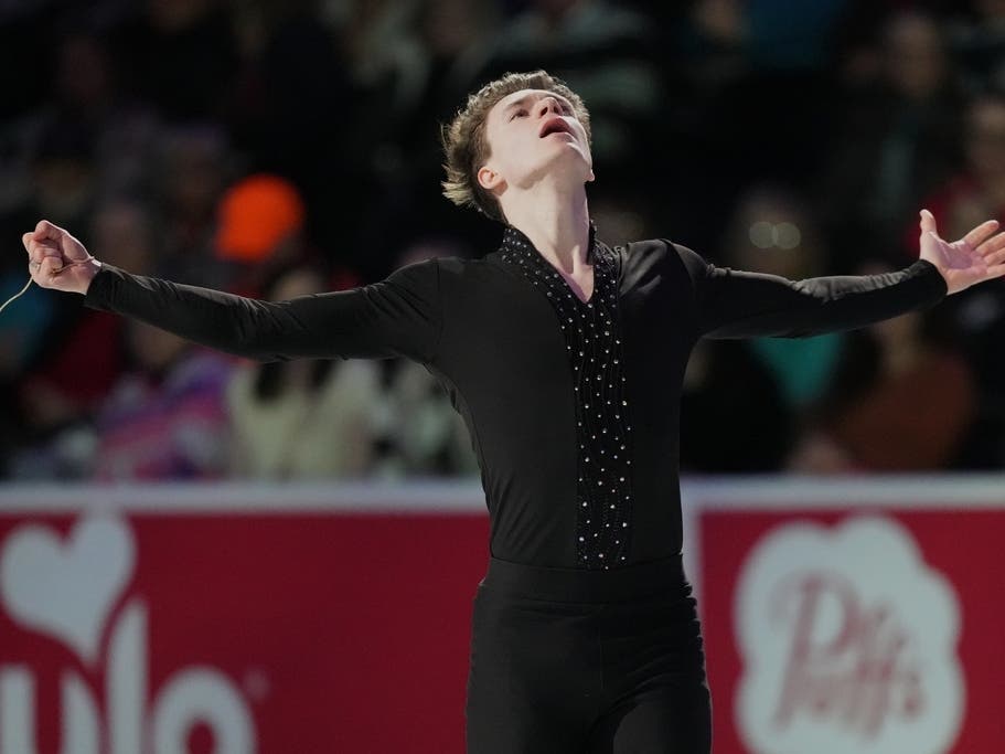 Maxim Naumov skates during the "Making Team USA" performance at the U.S. Figure Skating Championships on Jan. 11 in St. Louis.