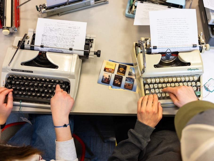 A Cornell University professor brings out the typewriters once each semester for students to disconnect from technology and connect with the assignment in a different way.