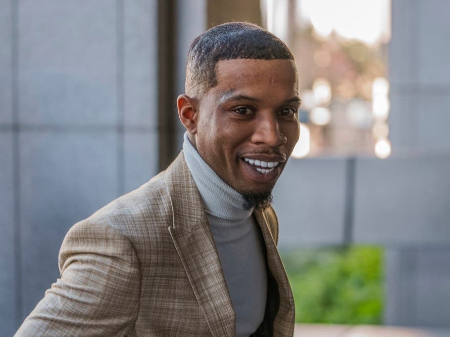 Singer Tory Lanez returns to the Clara Shortridge Foltz Criminal Justice Center for his trial, Dec. 13, 2022, in Los Angeles. 