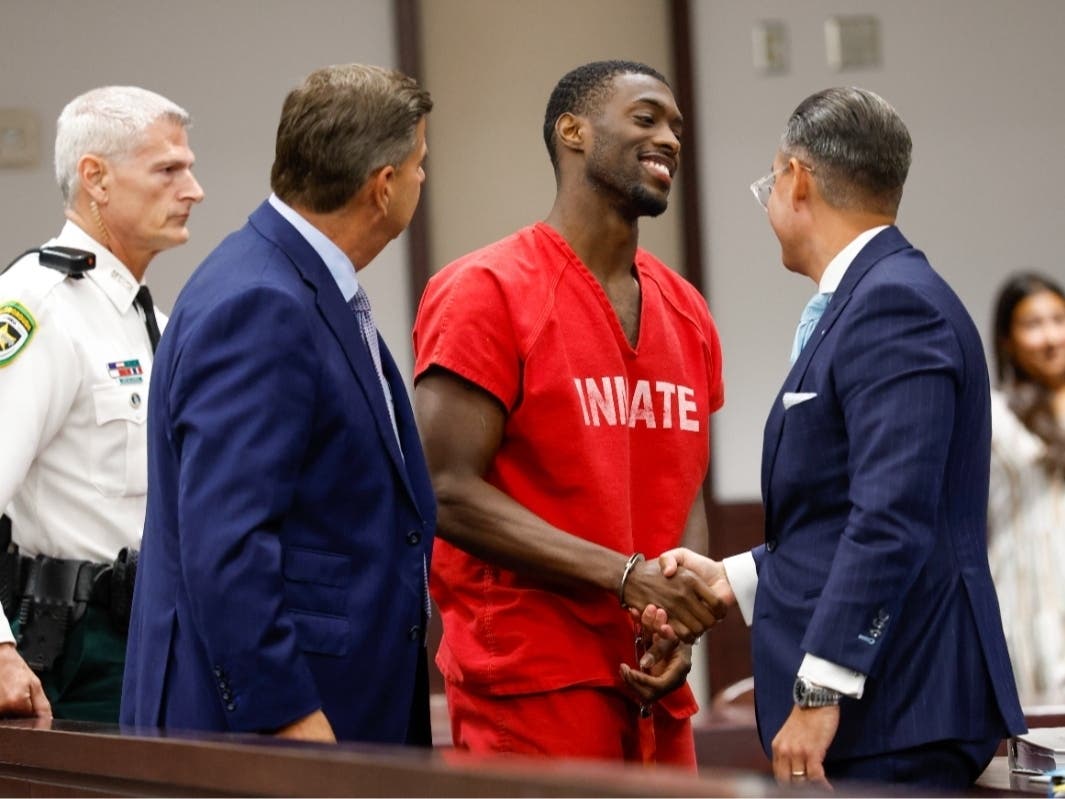 Hillsborough County Circuit Court Judge Christopher Sabella presides during a pretrial detention hearing for Terrion Arnold, a Detroit Lions cornerback, at the Hillsborough County Courthouse on Monday, June 29, 2026, in Tampa, Fla.