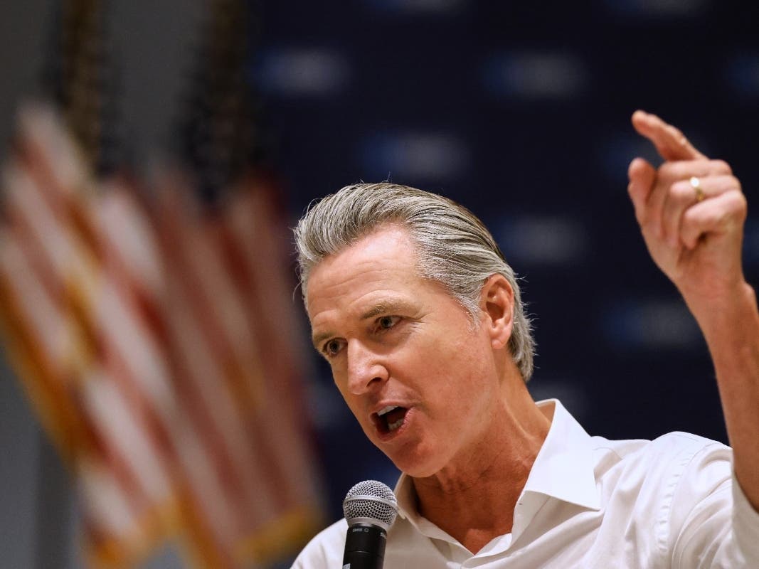 California Gov. Gavin Newsom speaks at a rally for democratic candidates Saturday, Sept. 5, 2026, in Monroe, N.C.