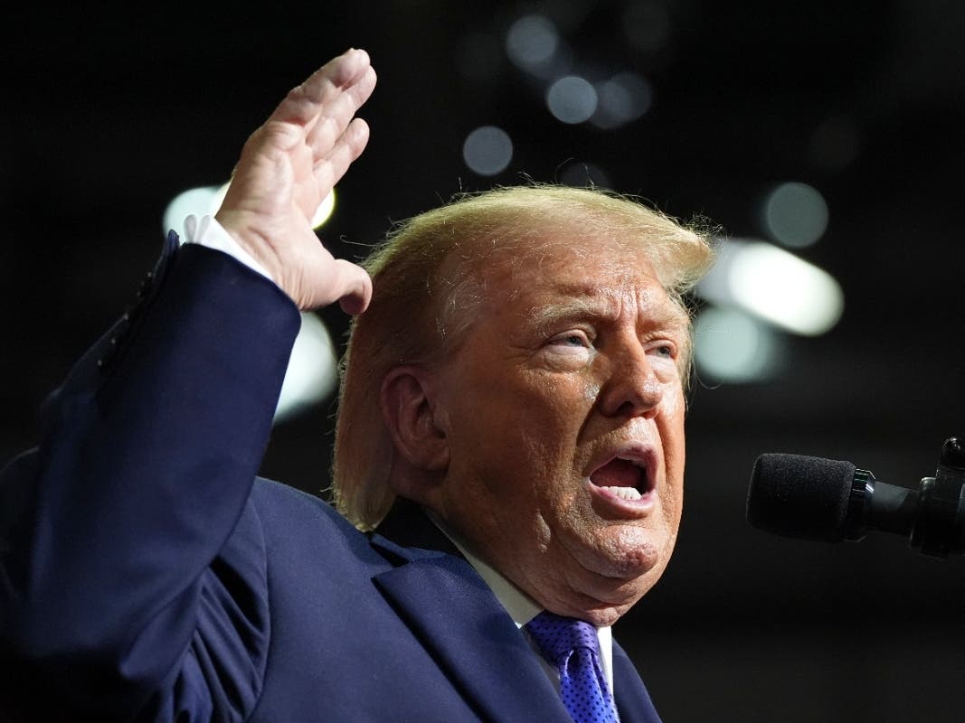 President Donald Trump speaks during a campaign rally at Rock Hill Sports and Event Center, Thursday, Oct. 29, 2026, in Rock Hill, S.C.
