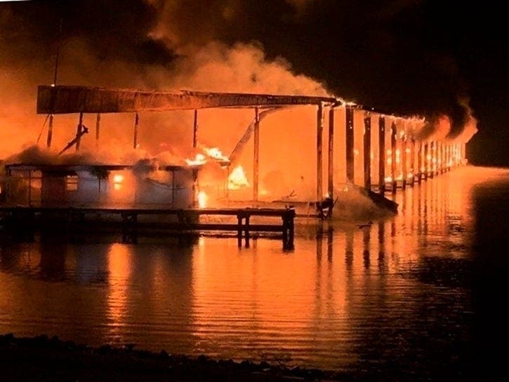 Four children were among eight fatalities in a boat dock fire in Jackson County.
