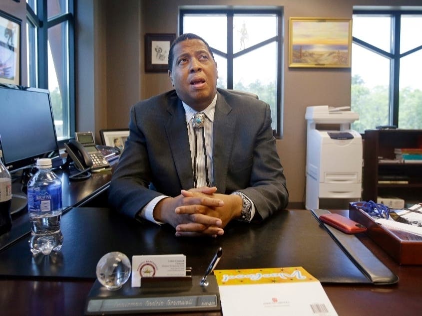 "The charges allege that Mr. Cromwell violated the trust he owed the Mashpee Wampanog Tribe by committing extortion, accepting bribes and otherwise abusing his position," Massachusetts United States Attorney Andrew Lelling said. 