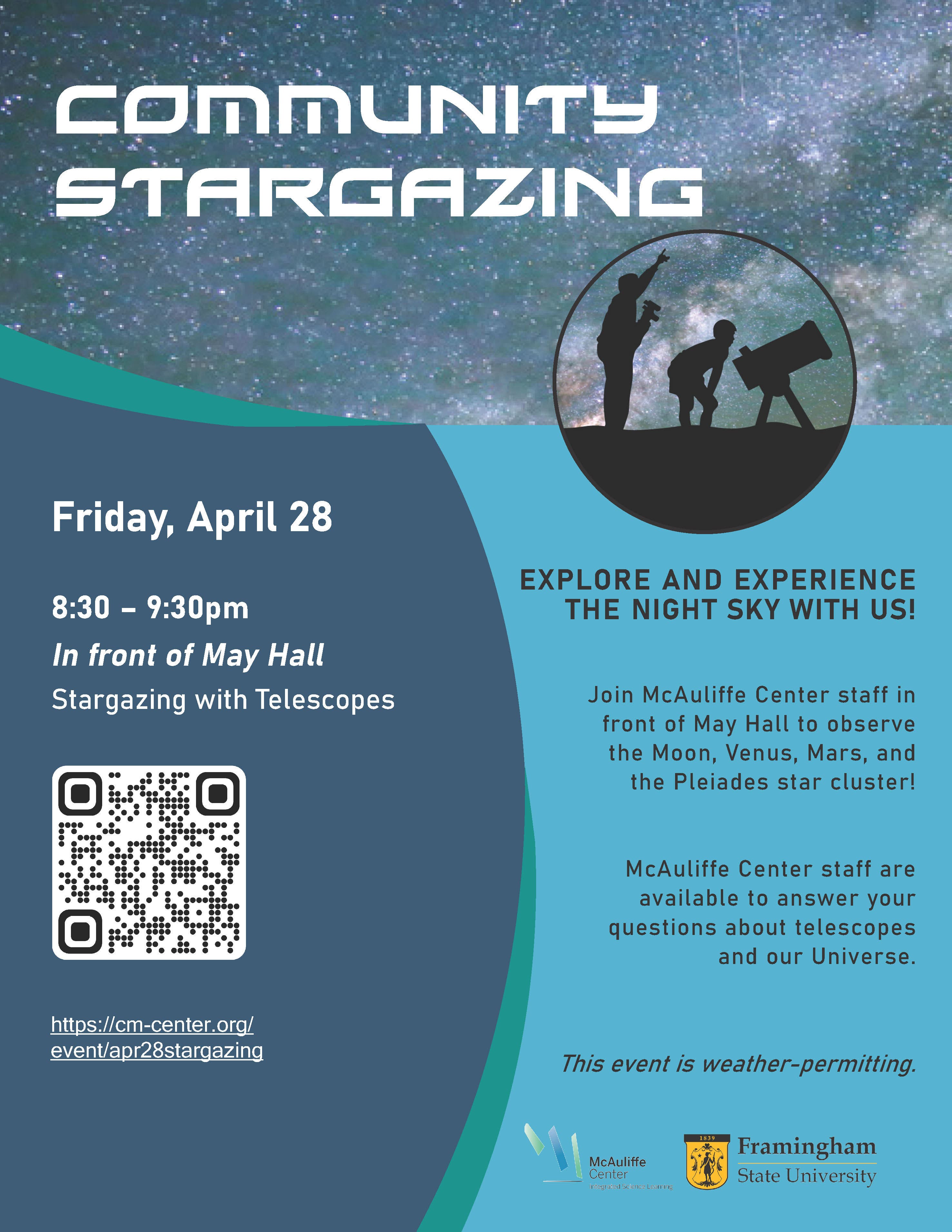 Apr 28 | Christa McAuliffe Center's April Stargazing | Framingham, MA Patch