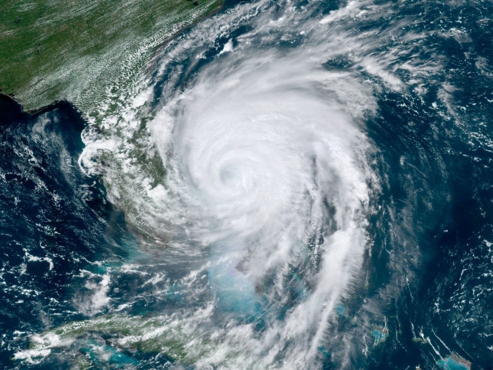 This satellite image taken Tuesday, Sept. 3, shows Hurricane Dorian moving off the east coast of Florida.