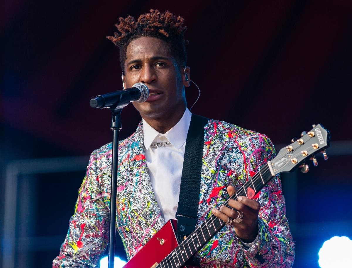 FILE - Jon Batiste performs during the Global Citizen festival on Sept. 25, 2021 in New York. Batiste received 11 Grammy Award nominations, including ones for album of the year, record of the year, and best R&B album. 