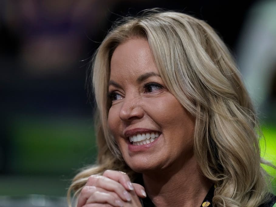 Los Angeles Lakers owner Jeanie Buss attends the team's NBA preseason basketball game against the Minnesota Timberwolves, Oct. 12, 2022, in Los Angeles.