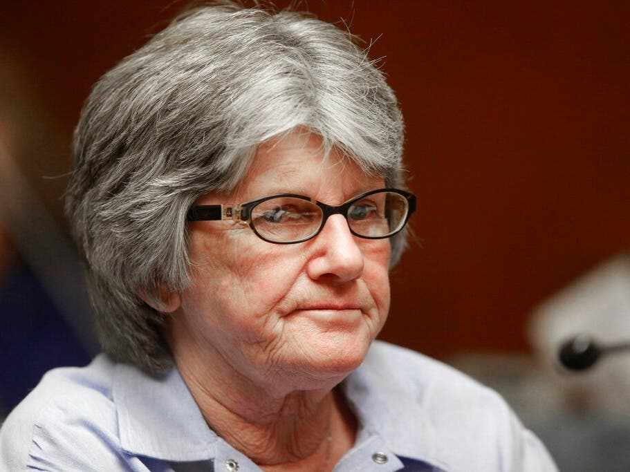 Former Manson family member and convicted murderer Patricia Krenwinkel pictured at a 2011 parole hearing.