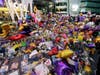 Fans gather at a memorial for the late Kobe Bryant in front of Staples Center in Los Angeles, Sunday, Feb. 2, 2020. 