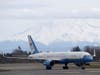 Air Force Two, with Vice President Mike Pence onboard, passes in front of Mount Rainier as Pence arrives at Joint Base Lewis-McChord in Washington state for a visit with Washington Gov. Jay Inslee, Thursday, March 5, 2020. 
