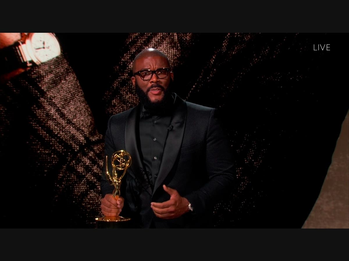 Tyler Perry accepts the Governors Award during the 72nd Emmy Awards telecast on Sunday, Sept. 20, 2020.