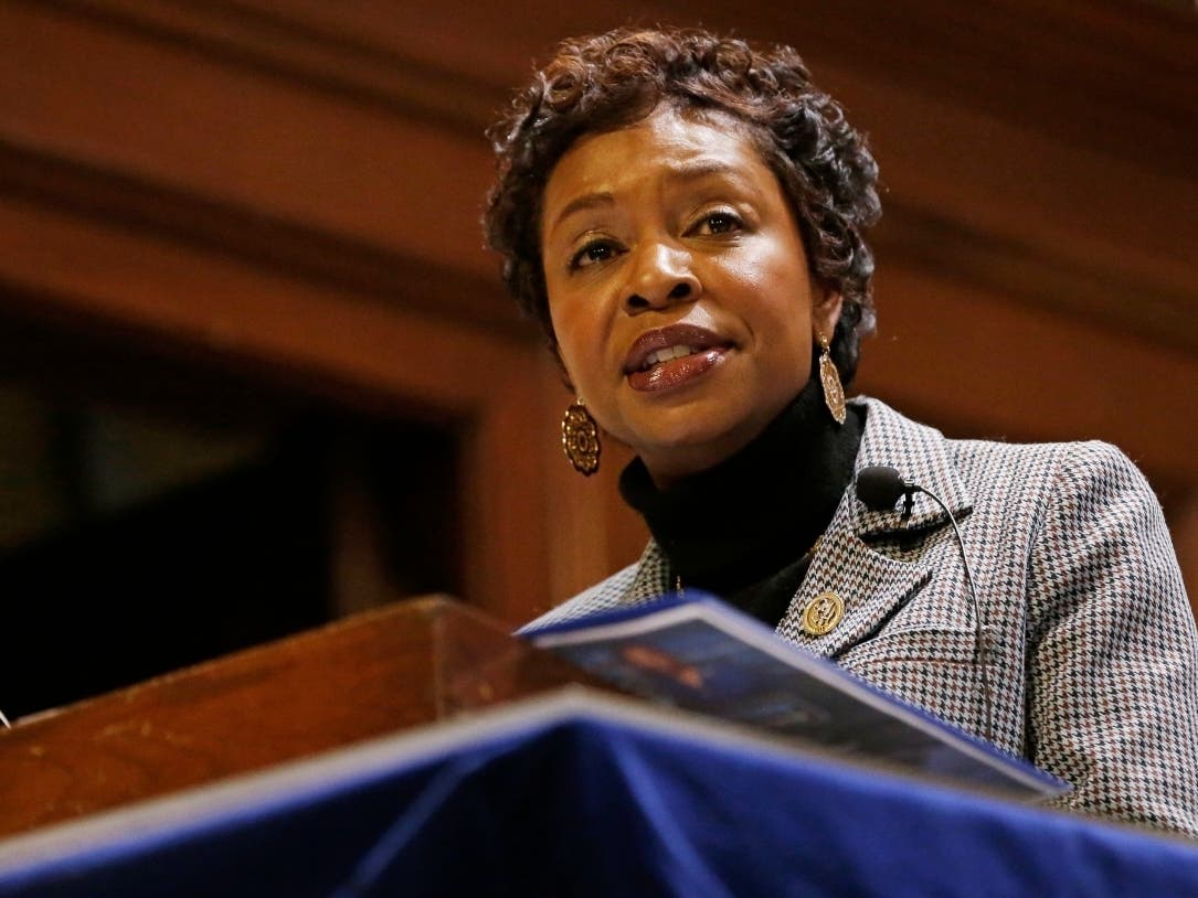 Rep. Yvette Clarke's challenger Adem Bunkedekko claimed the congresswoman's campaign sent out a racist mailer that darkened his face.