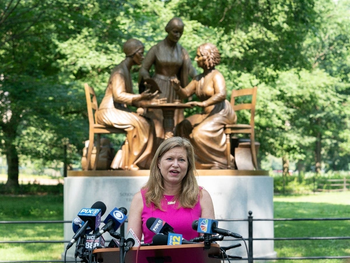 Kathryn Garcia, a Democratic candidate in the mayoral primary, concedes the race to Brooklyn Borough President Eric Adams during a Wednesday news conference.